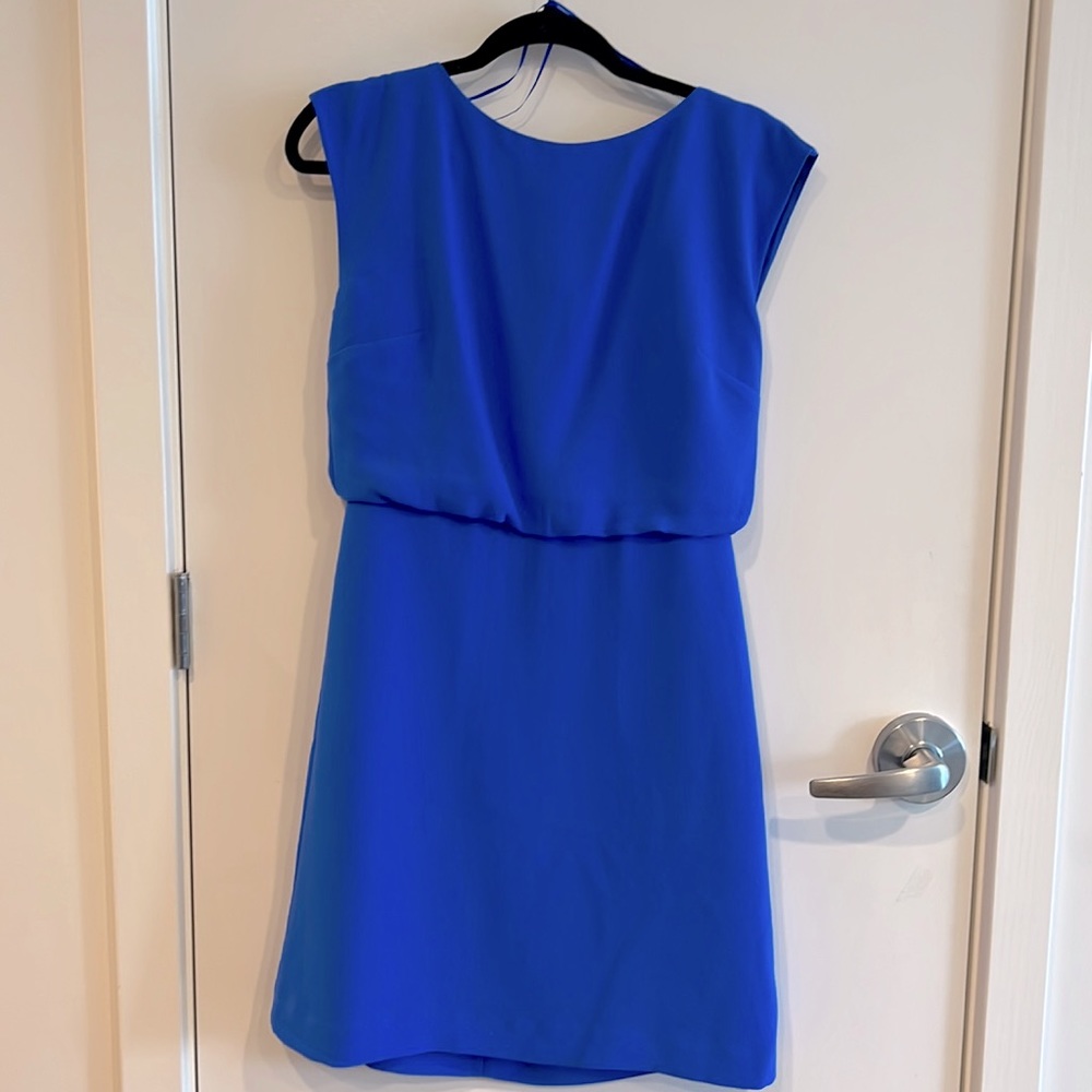 Banana Republic blue cocktail dress.